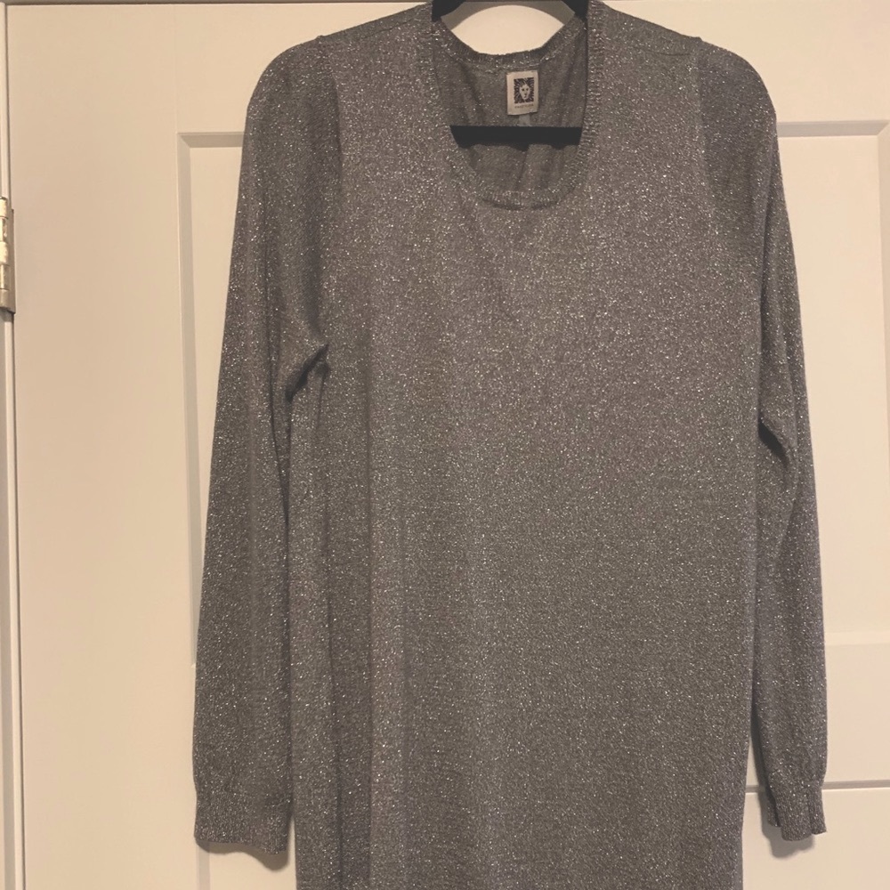 Anne Klein Long Sweater with sparkle XL